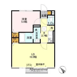 IRマスヤB【1階】の間取り