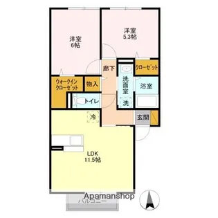 ロイヤルガーデンアネックス【206号室】の間取り