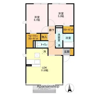 ロイヤルガーデンアネックス【101号室】の間取り