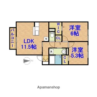 ロイヤルガーデンアネックス【103号室】の間取り