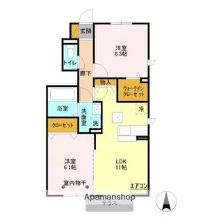 パーク・レジーナ A【1階】の間取り