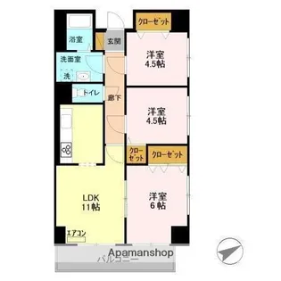 オーシャンビュー弐番館【2階】の間取り