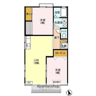 ヴェルメゾンおゆみ野 C【1階】の間取り