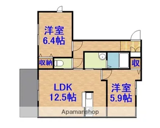 ヴァンヴェール【1階】の間取り