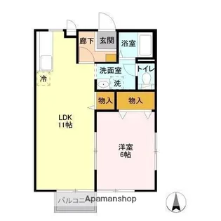 グリーンヒルズ H棟【2階】の間取り