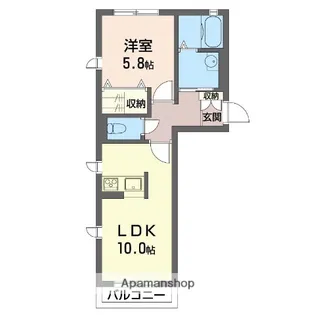 ボンレーヴA【2階】の間取り