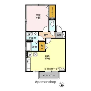 アバンサール A【1階】の間取り