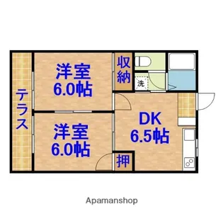山王パレス秋庭【1階】の間取り
