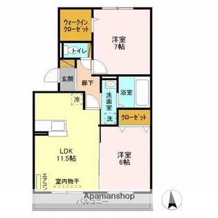 ハイツバンビス【3階】の間取り