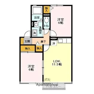 千葉県千葉市緑区あすみが丘5丁目【アパート】の間取り