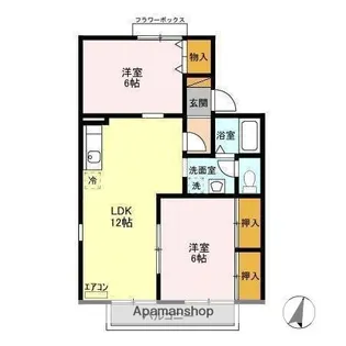 セジュール茂原公園A【202号室】の間取り