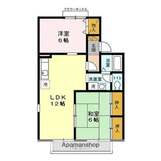セジュール茂原公園A【102号室】の間取り