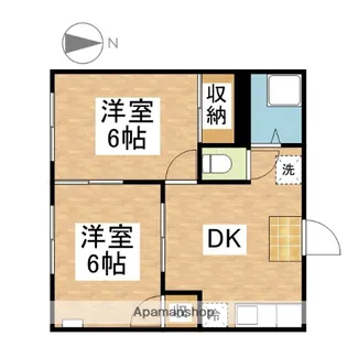 コーポサンローゼ【101号室】の間取り