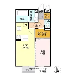 千葉県千葉市緑区おゆみ野中央5丁目【アパート】の間取り