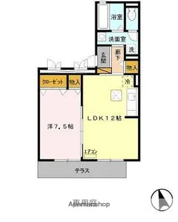 ヴェルドミール壱番館【1階】の間取り