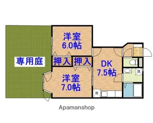 ドエルフォーラム五番館【1階】の間取り
