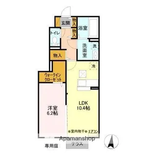 フェリオ・ヴィアーレ【1階】の間取り