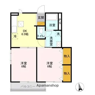 サンハイム学園前 A【1階】の間取り