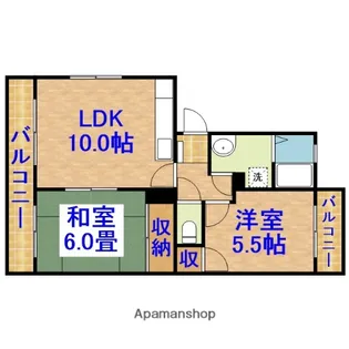 ハイツおゆみ野Ⅱ【2階】の間取り