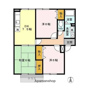 パセオみずほ台ⅡA【1階】の間取り