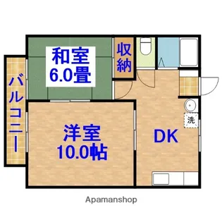 コーポ富士【1階】の間取り