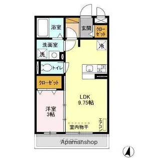 千葉県千葉市緑区おゆみ野中央7丁目【アパート】の間取り