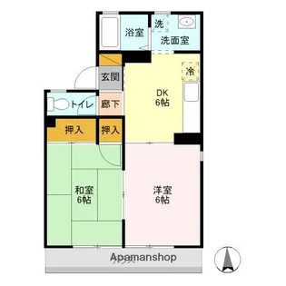 千葉県千葉市緑区おゆみ野中央6丁目【アパート】の間取り