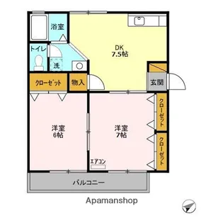 ヴェルメゾンおゆみ野 E【2階】の間取り