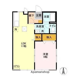 グリーンヒルズI棟【1階】の間取り