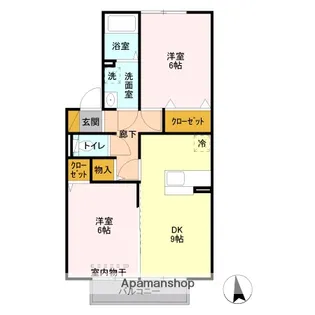 メゾンクレールD【2階】の間取り
