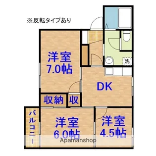 ガーデンハイツC棟【202号室】の間取り