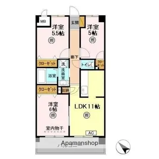 千葉県千葉市緑区おゆみ野2丁目【マンション】の間取り