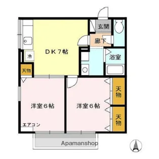 シャルマン・ロージェT【2階】の間取り
