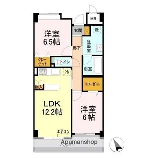 K,REIZEND【4階】の間取り