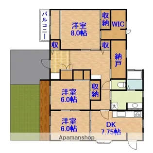 ドゥエル イースト【1階】の間取り