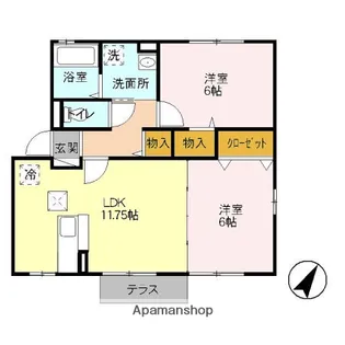 エクセル【1階】の間取り