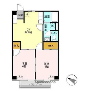ノーブルB棟【2階】の間取り
