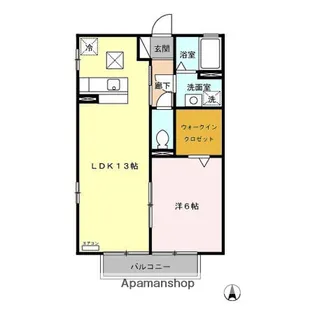 サニーコーポ富士見C【2階】の間取り