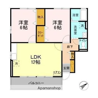 千葉県千葉市緑区おゆみ野中央6丁目【アパート】の間取り