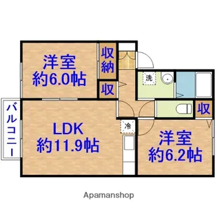 エミグランド新茂原A【1階】の間取り