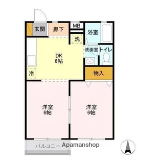グリーンヒルズ A棟【2階】の間取り