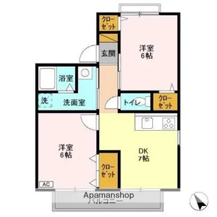 ウィステリアおゆみ野 C【2階】の間取り