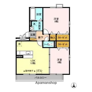 千葉県千葉市緑区おゆみ野中央7丁目【アパート】の間取り
