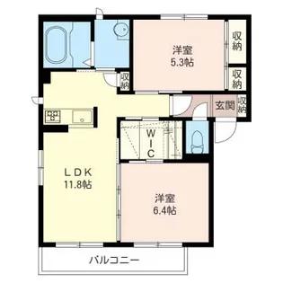 フルラージュB【201号室】の間取り