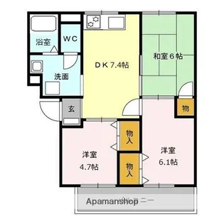 千葉県千葉市緑区おゆみ野3丁目【アパート】の間取り