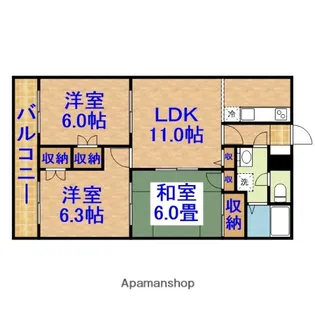 ロイヤルビレッジ【4階】の間取り