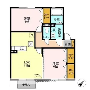CARINOPENSEE(カリーノパンセ)【1階】の間取り