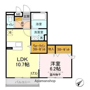 千葉県市原市ちはら台西1丁目【アパート】の間取り