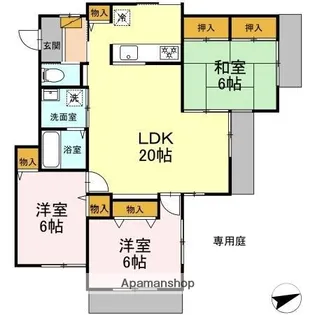 メイプル【1階】の間取り