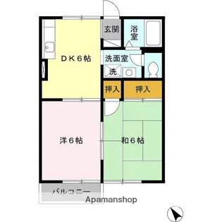 カサ・ド・マールD【1階】の間取り